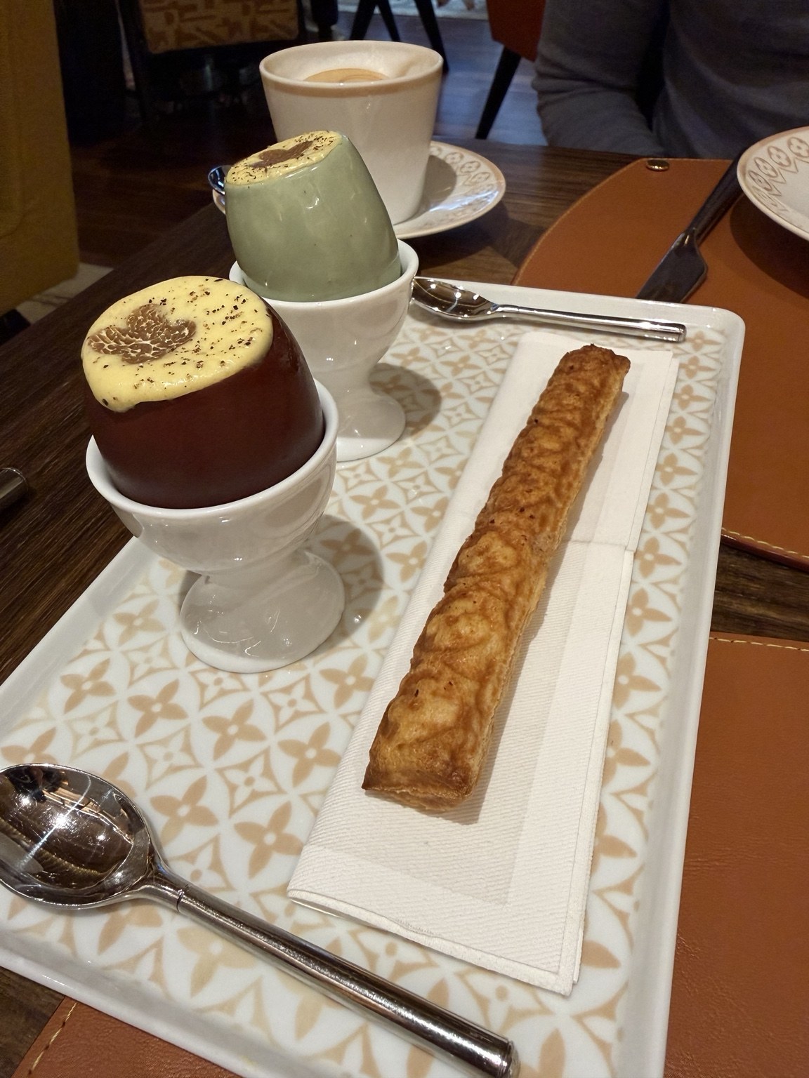 Truffle Eggs À La Coque with brioche soldiers.