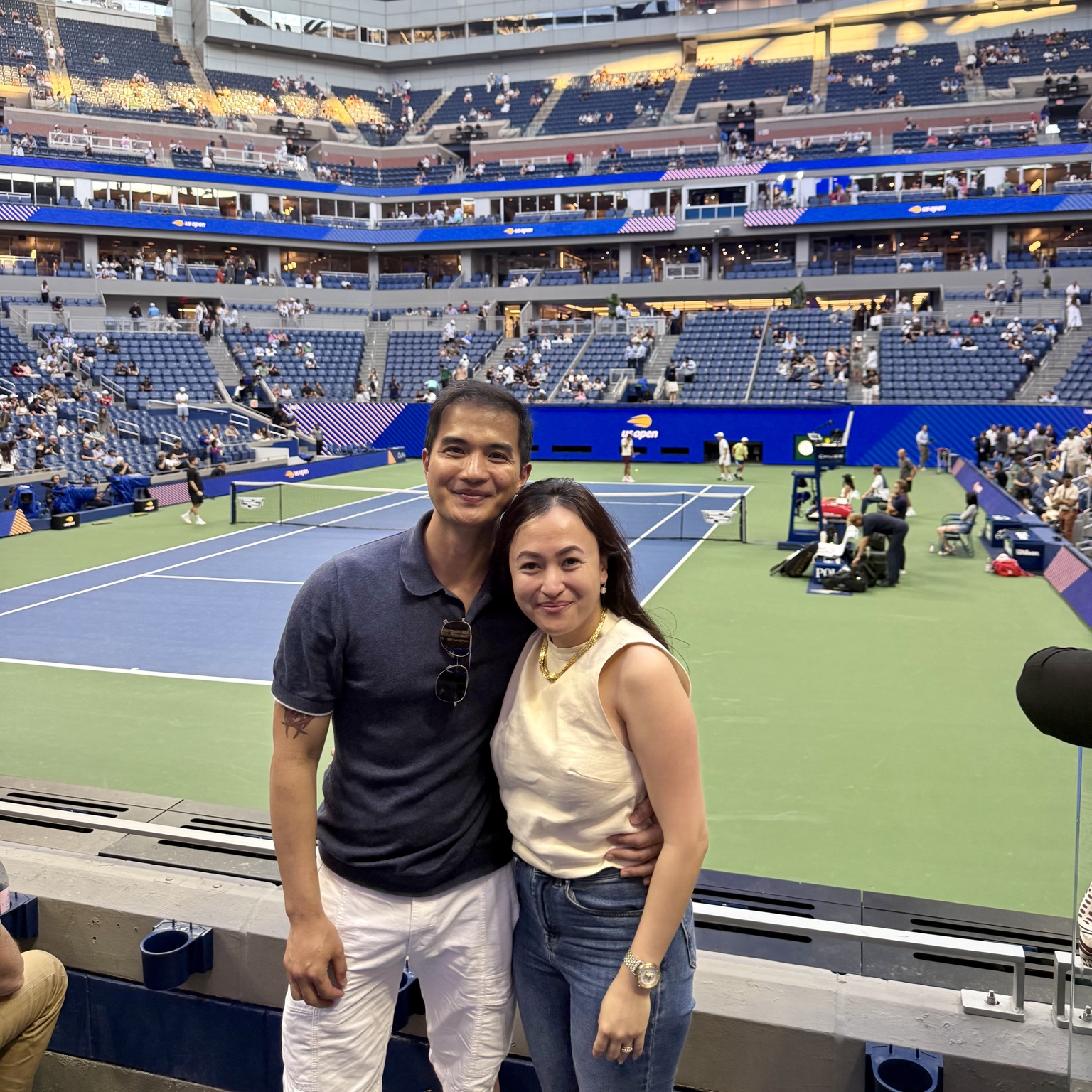 Frances and Francis courtside at the US Open